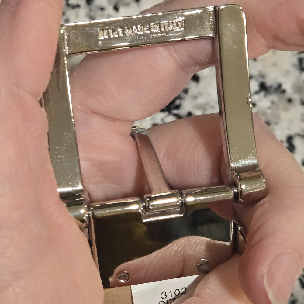 Armani Exchange | Italian Leather Belt with Adjustable Clamp Buckle